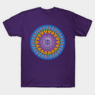 Blue Circle Pattern T-Shirt